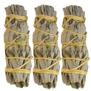 3 Premium White Sage Smudge Sticks 4” Smudge Wands